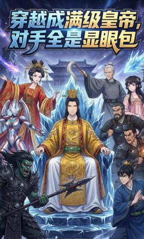 短剧《穿越成满级皇帝，对手全是显眼包》海报