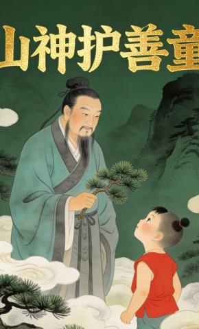 短剧《山神护善童》海报