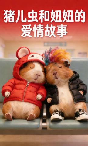 短剧《猪儿虫和妞妞的爱情故事》海报