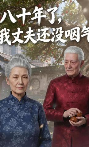 短剧《八十年了，我丈夫还没咽气》海报