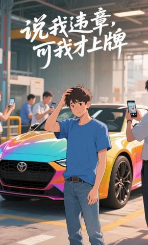 短剧《说我违章，可我才上牌》海报