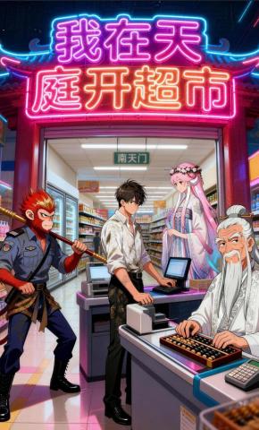 短剧《我在天庭开超市》海报