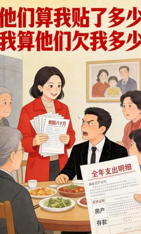 短剧《他们算我贴了多少我算他们欠我多少》海报
