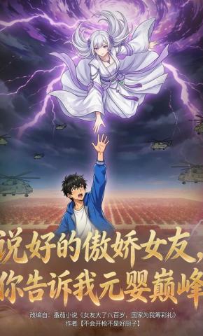 短剧《说好的傲娇女友，你告诉我元婴巅峰》海报