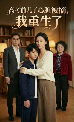 短剧《高考前儿子心脏被摘，我重生了》海报