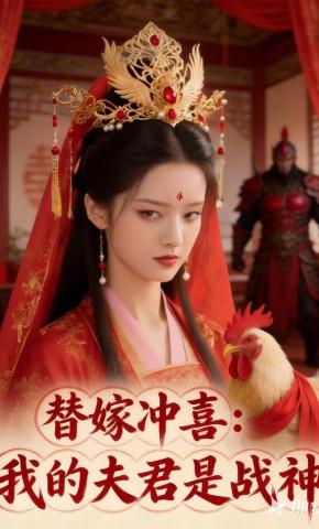 短剧《替嫁冲喜：我的夫君是战神》海报