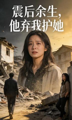 短剧《震后余生，他弃我护她》海报