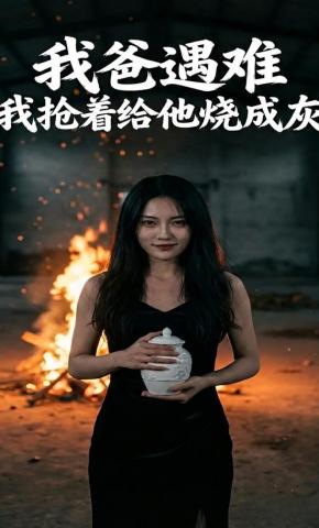 短剧《我爸遇难，我抢着给他烧成灰》海报