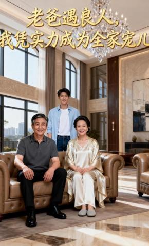 短剧《老爸遇良人，我凭实力成为全家宠儿》海报