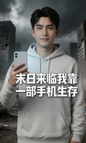 短剧《末日来临我靠一部手机生存》海报