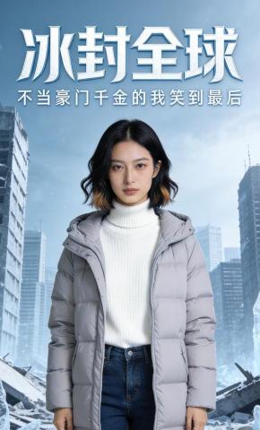 短剧《冰封全球，不当豪门千金的我笑到最后》海报