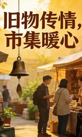 短剧《旧物传情，市集暖心》海报