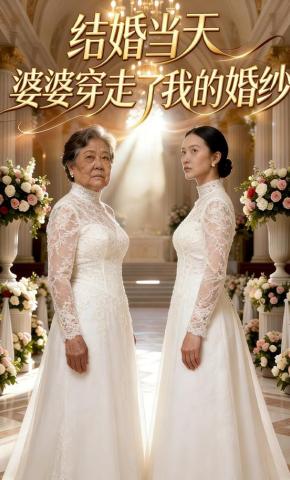 短剧《婚礼当天，婆婆穿走了我的婚纱》海报