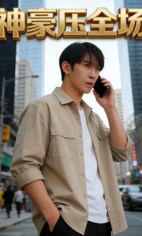 短剧《神豪压全场》海报