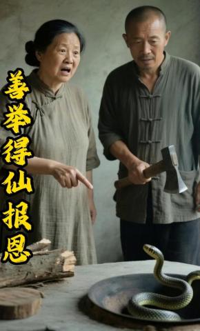 短剧《善举得仙报恩》海报