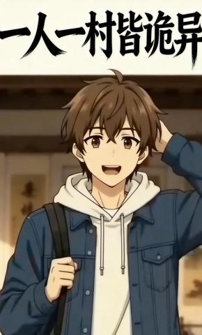 短剧《一人一村皆诡异》海报