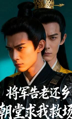 短剧《将军告老还乡，朝堂求我救场》海报