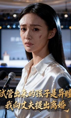 短剧《试管出来的孩子是异瞳，我向丈夫提离婚》海报