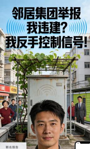 短剧《邻居集团举报我违建?我反手控制信号!》海报