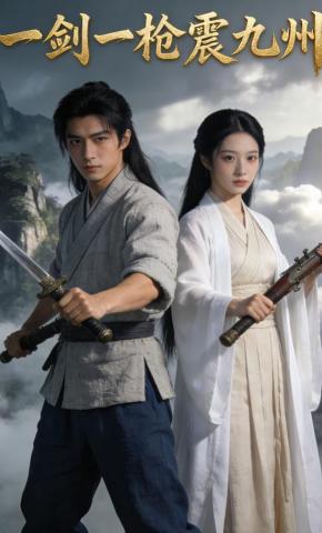 短剧《一剑一枪震九州》海报