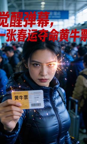 短剧《觉醒弹幕，一张春运夺命黄牛票》海报