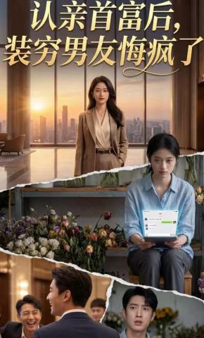 短剧《认亲首富后，装穷男友悔疯了》海报