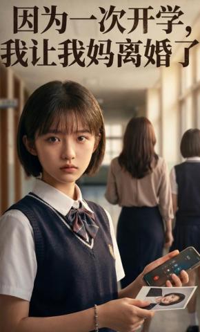 短剧《因为一次开学，我让我妈离婚了》海报