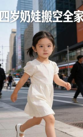 短剧《四岁奶娃搬空全家》海报