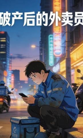 短剧《破产后的外卖员》海报