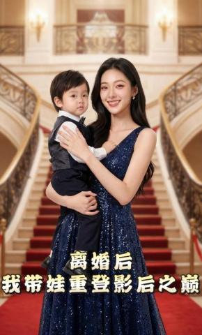 短剧《离婚后，我带娃重登影后之巅》海报