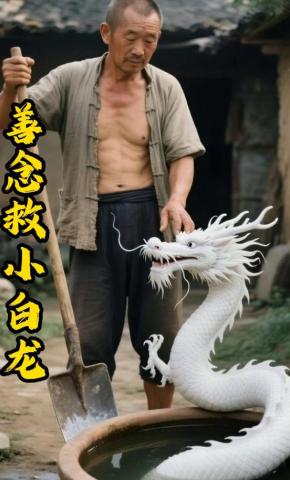 短剧《善念救小白龙》海报