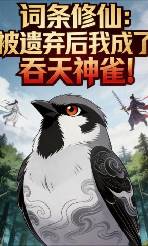 短剧《词条修仙：被遗弃后我成了吞天神雀！》海报