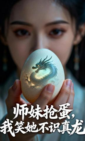 短剧《师妹抢蛋，我笑她不识真龙》海报