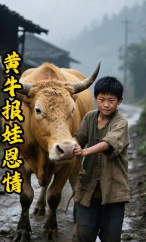 短剧《黄牛报娃恩情》海报