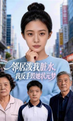 短剧《邻居泼我脏水，我反手毁她状元梦》海报