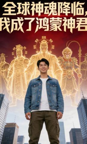 短剧《全球神魂降临，我成了鸿蒙神君！》海报