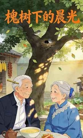 短剧《槐树下的晨光》海报