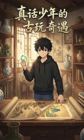 短剧《真话少年的古玩奇遇》海报