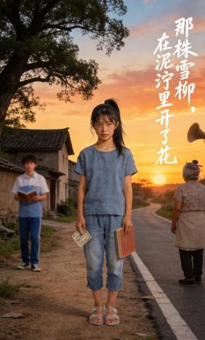 短剧《那株雪柳，在泥泞里开了花》海报