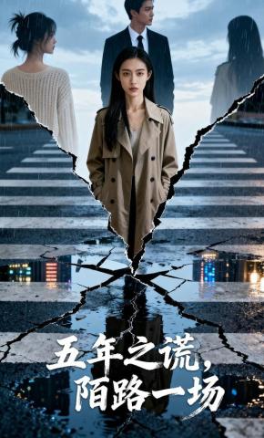 短剧《五年之谎，陌路一场》海报
