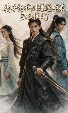 短剧《妻子抢我剑谱送师弟，江湖炸了》海报