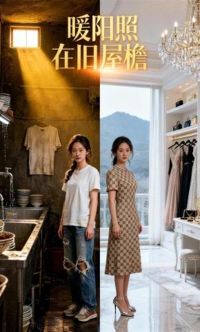短剧《暖阳照在旧屋檐》海报