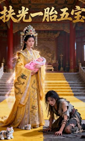 短剧《扶光一胎五宝》海报