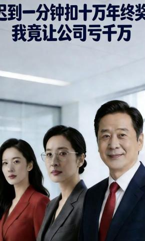 短剧《迟到一分钟扣十万年终奖，我竟让公司亏千万》海报