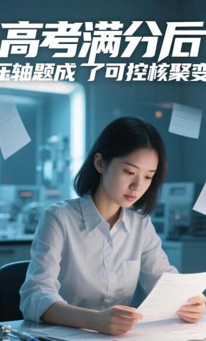 短剧《高考满分后，压轴题成了可控核聚变》海报