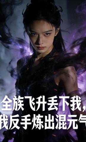 短剧《全族飞升丢下我，我反手炼出混元气》海报