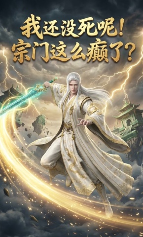 短剧《我还没死呢！宗门这么癫了？》海报