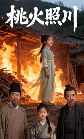 短剧《桃火照川》海报