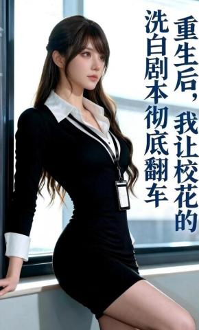 短剧《重生后，我让校花的洗白剧本彻底翻车》海报