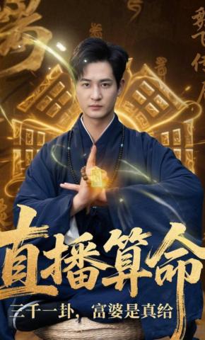 短剧《直播算命：三千一卦，富婆是真给》海报